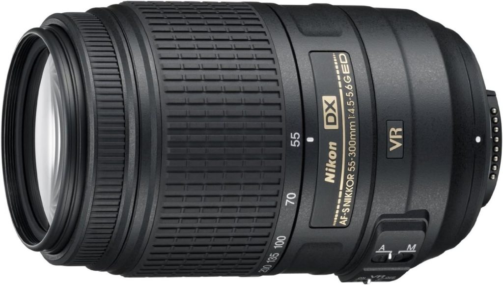 Nikon AF-S DX NIKKOR 55-300mm f/4.5-5.6G ED Vibration Reduction Zoom Lens with Auto Focus for Nikon DSLR Cameras